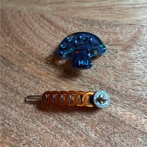 Marc Jacobs Blue Mushroom and Orange Chain Hair Clips